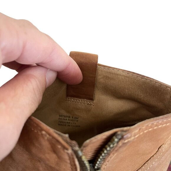 Frye Womens Boots Size 8.5 Tan Reina Ankle Block Heel Western Leather - Picture 6 of 8